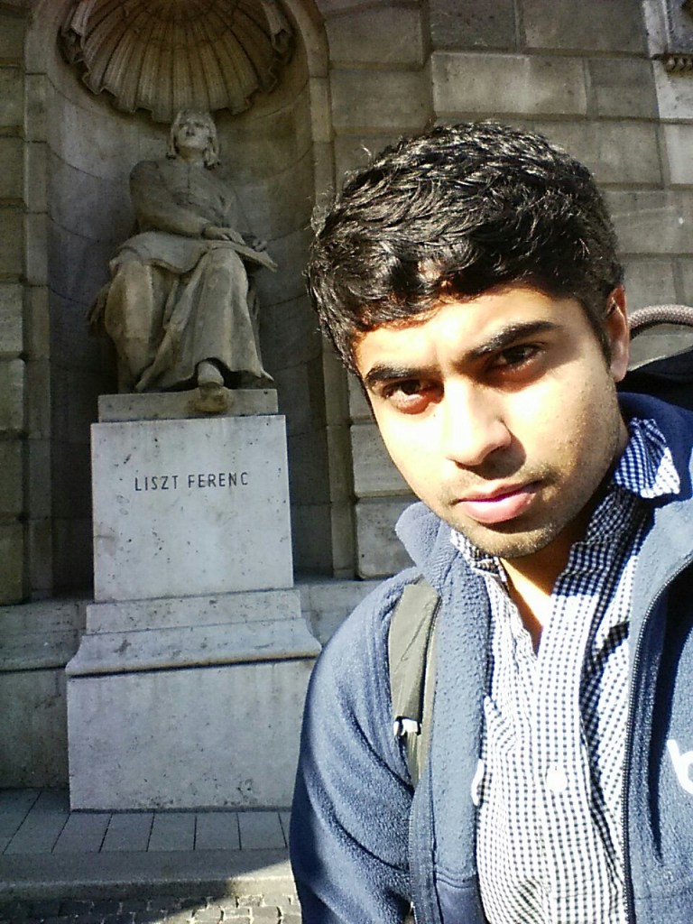 Gobi with statue of Liszt Ferenc - known to us as Franz Liszt, the great Hungarian composer